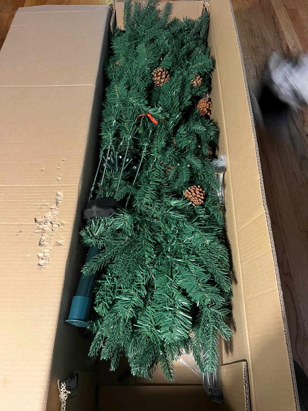 Gymax Pre-lit 7' Premium Spruce Artificial Christmas Tree