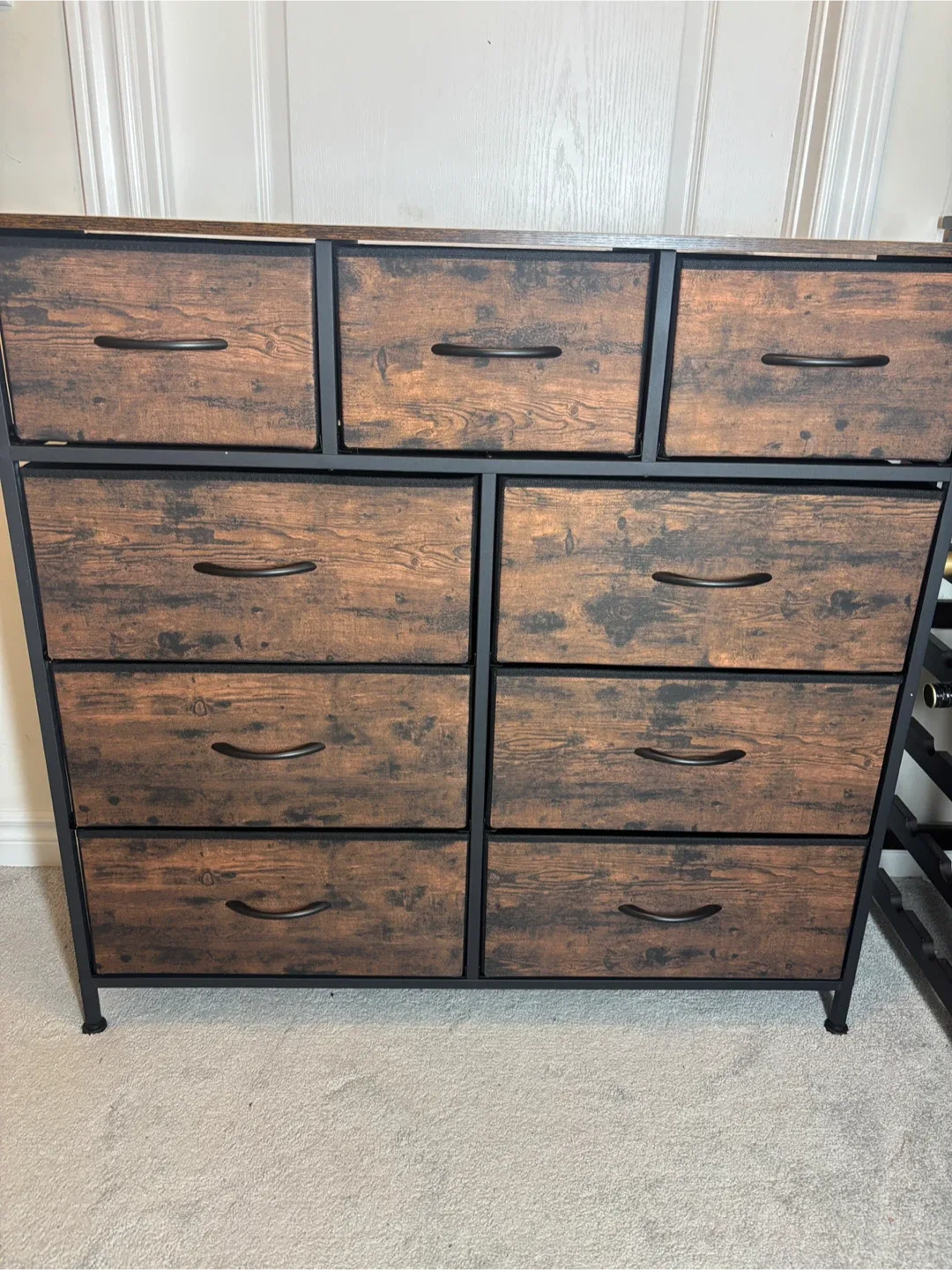 9-Fabric Drawer Dresser - Rustic Brown image indicator(3)