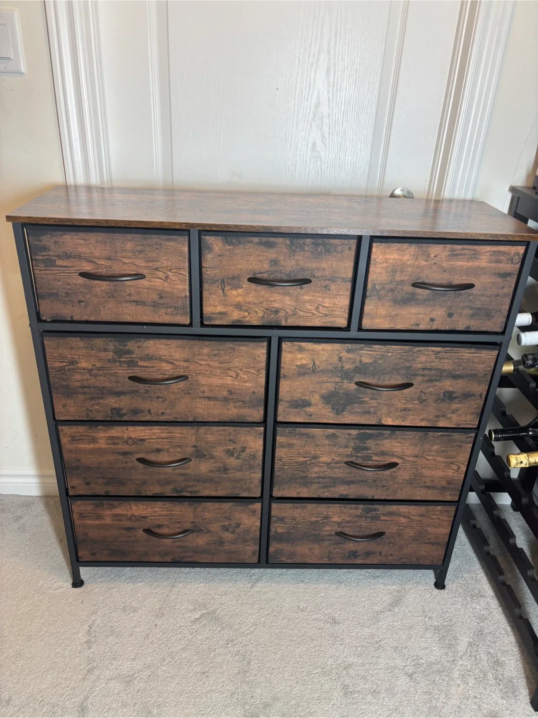 9-Fabric Drawer Dresser - Rustic Brown image indicator(4)