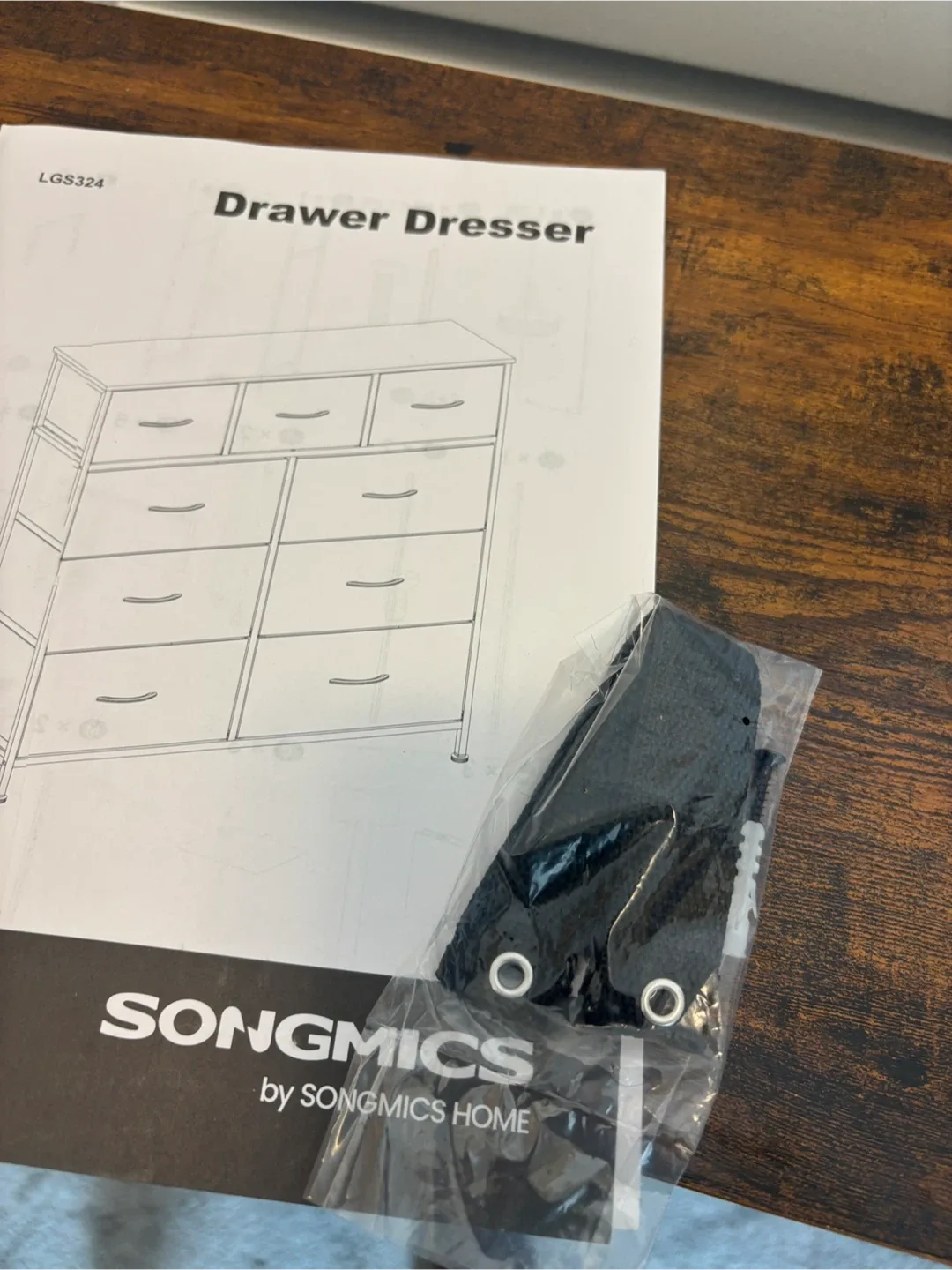 9-Fabric Drawer Dresser - Rustic Brown image indicator(7)