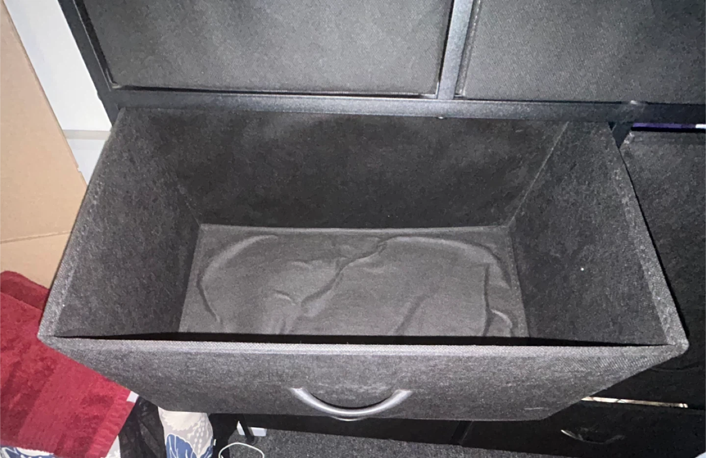 Black Fabric Drawer Dresser - photo 4