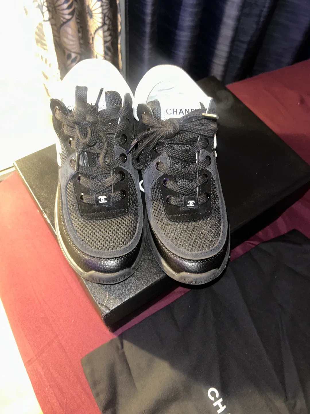 Chanel Sneakers Black/White Size 38
