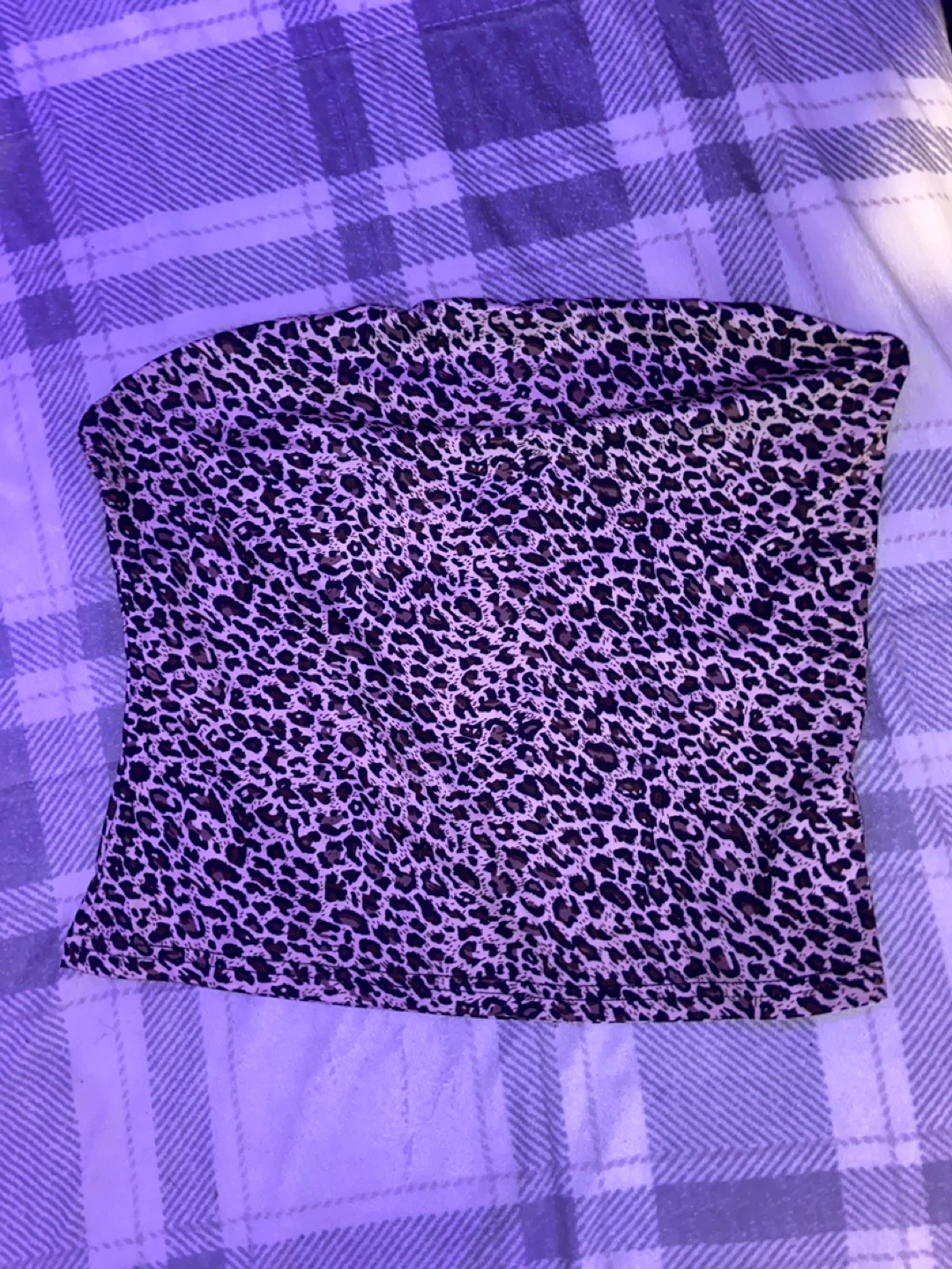 Leopard Print Tube Top