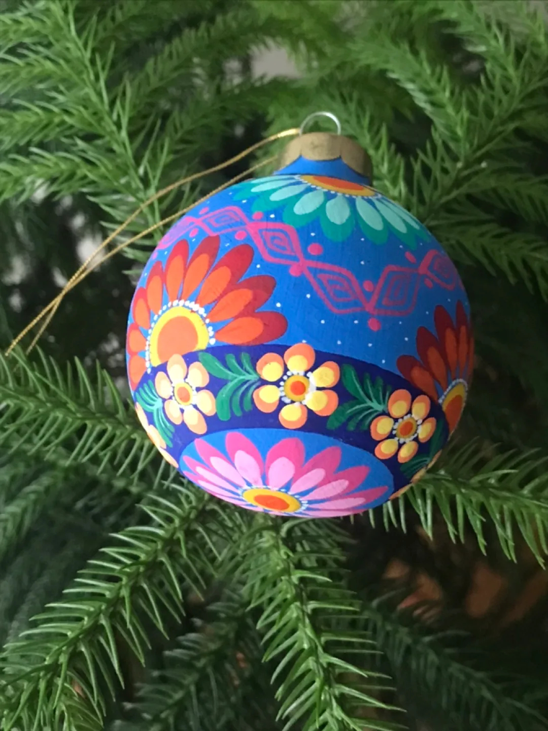 🎄Festive, Colorful Ceramic Ornament (Mexico)