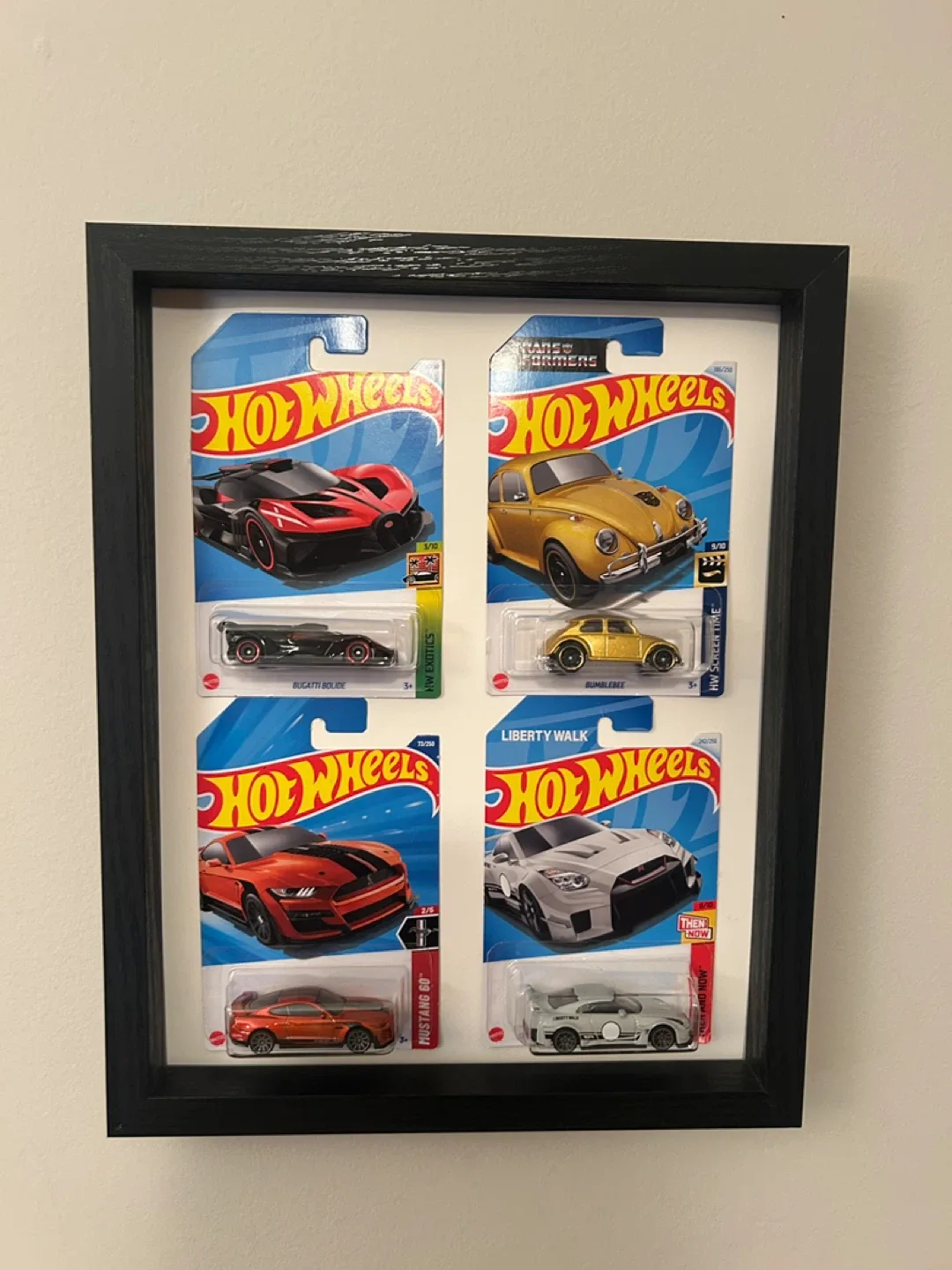 Hot Wheels Diecast Cars - Bumblebee, Mustang, GTR