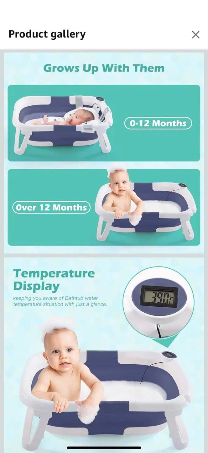 Folding Baby Bathtub with Cushion & Accessories image indicator(6)