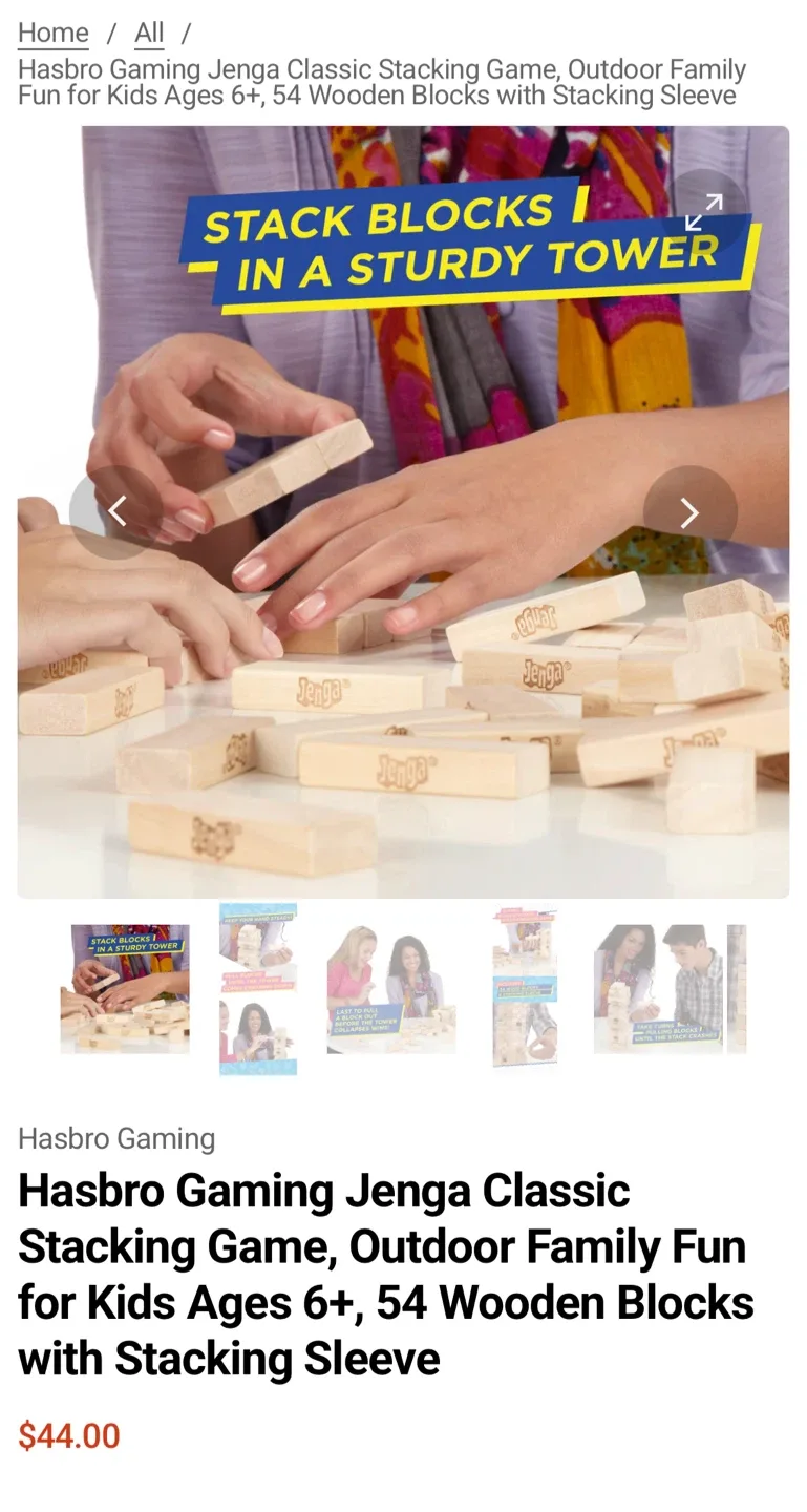 Classic Jenga by Hasbro Gaming image indicator(3)