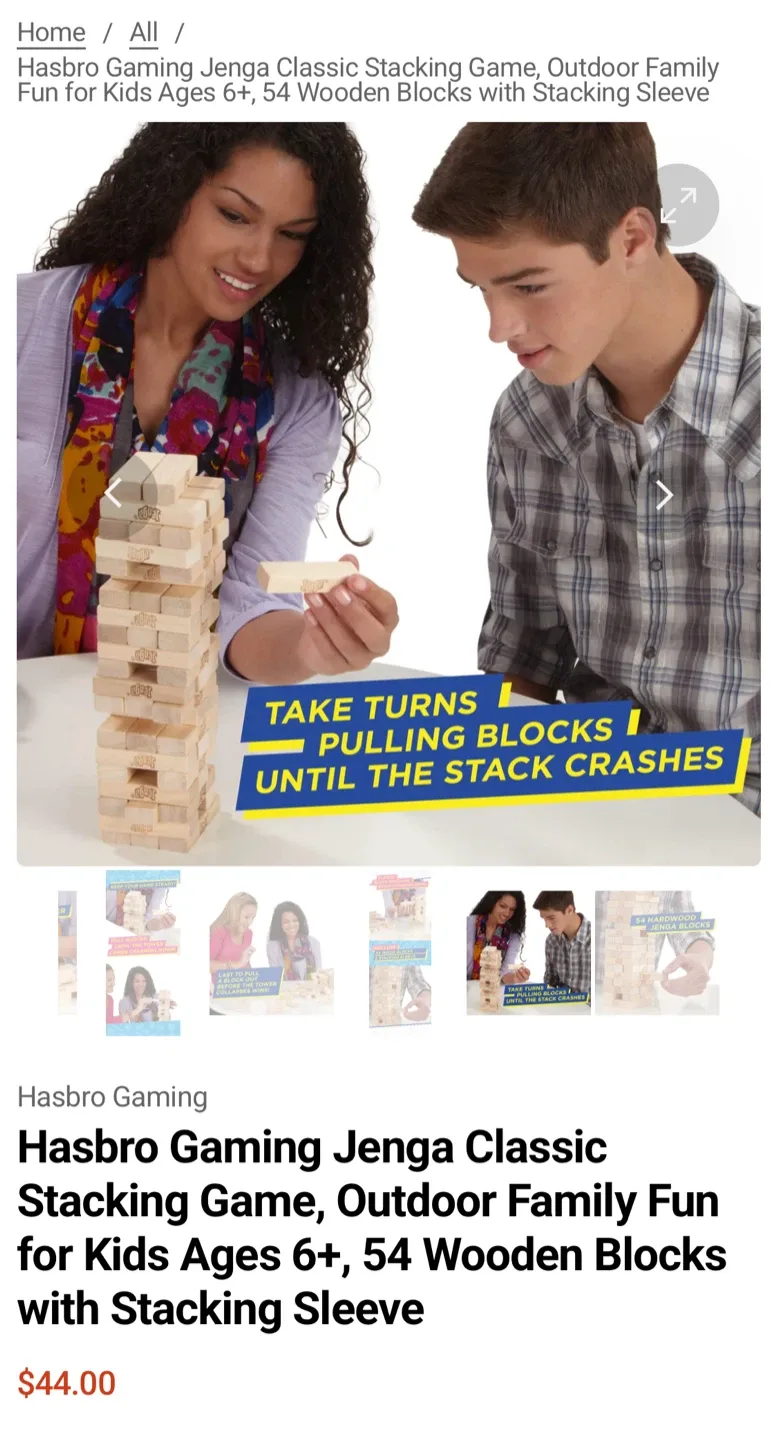 Classic Jenga by Hasbro Gaming image indicator(7)
