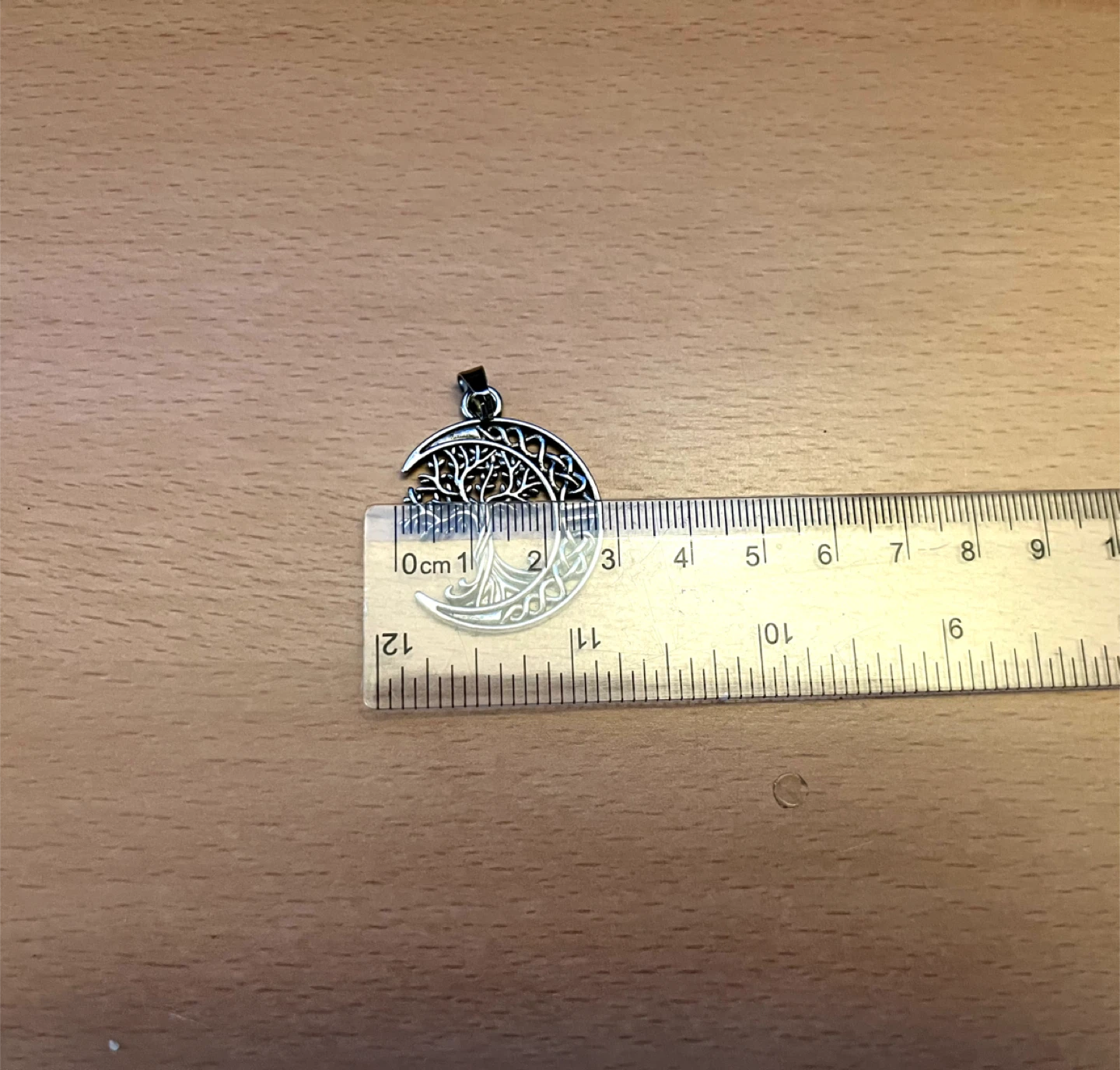 Tree of Life Crescent Moon Necklace. Stainless Steel - photo 5
