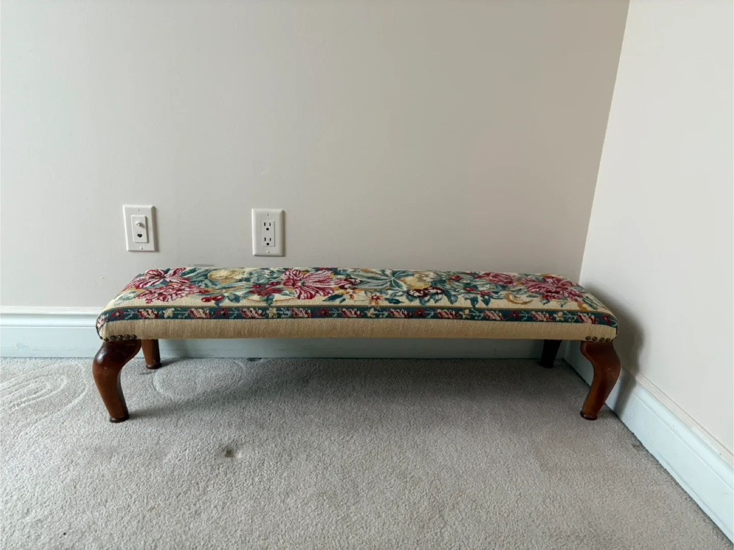 Floral Tapestry Footstool / Ottoman image indicator(3)