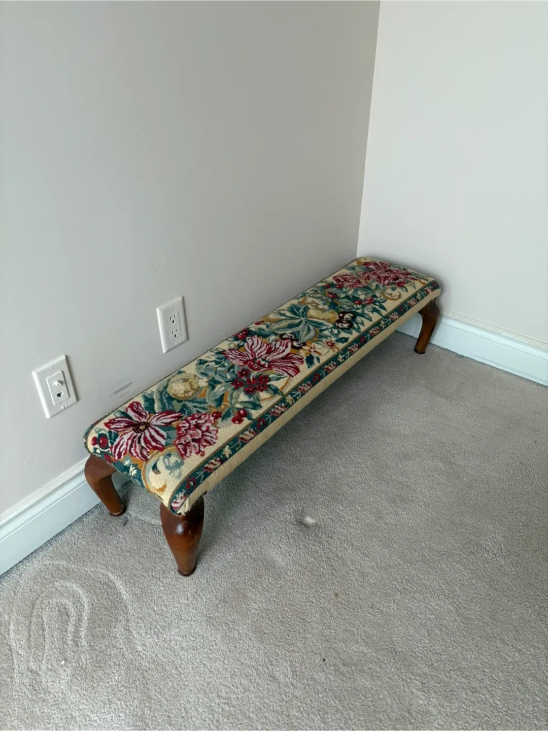 Floral Tapestry Footstool / Ottoman