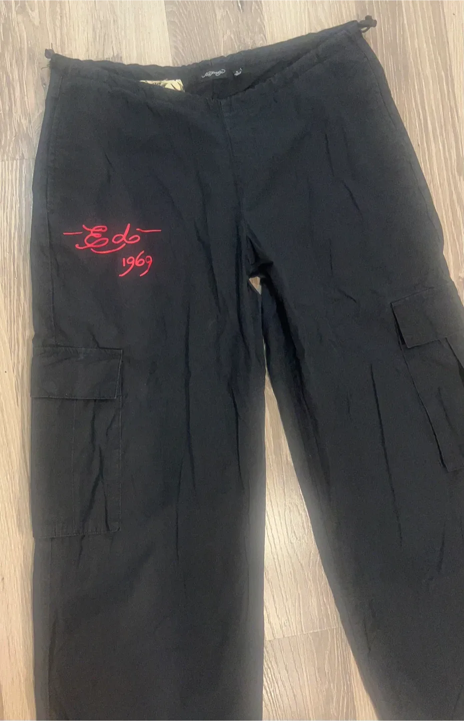 Ed Hardy Black Cargo Pants, Size S image indicator(2)