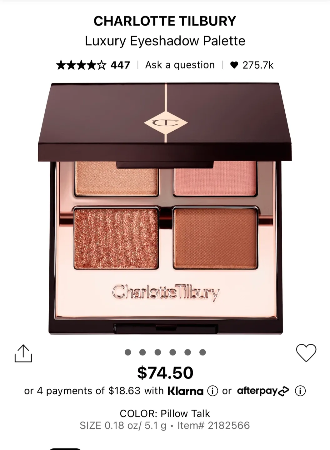 Brand New - Charlotte Tilbury  Eyeshadow pallet + 14 samples image indicator(5)