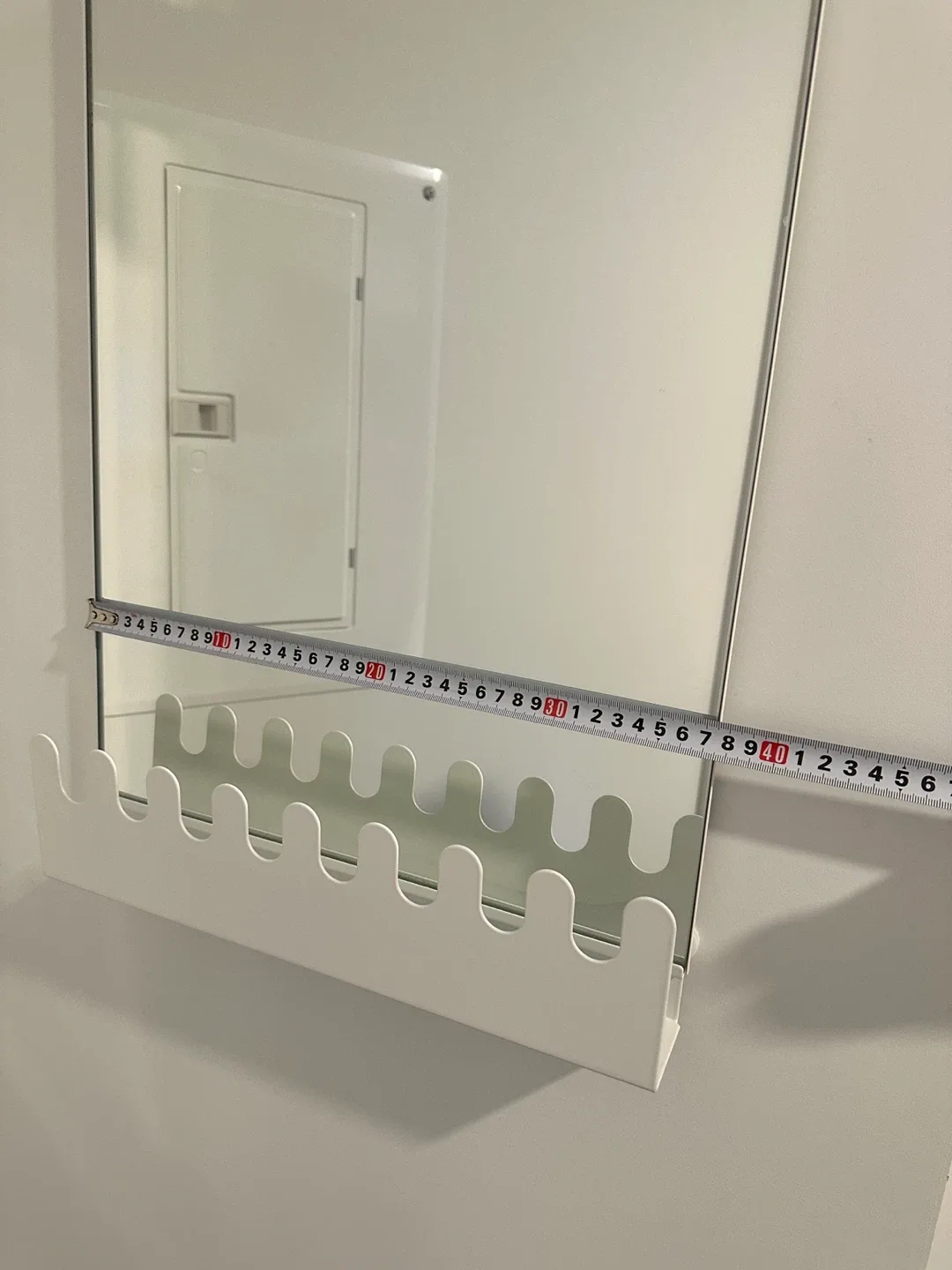 White Mirror with Shelf, 37.5cmx85cm image indicator(3)