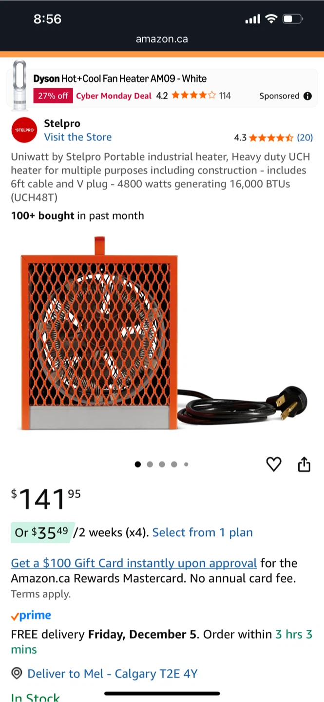 Stelpro Uniwatt Portable Industrial Heater