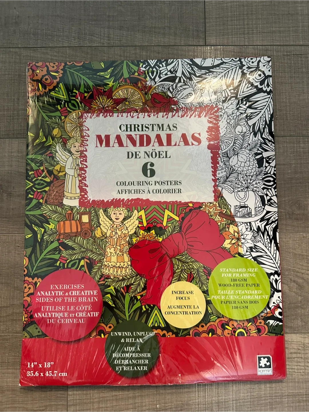 Christmas Mandalas de Noël 6 Colouring Posters