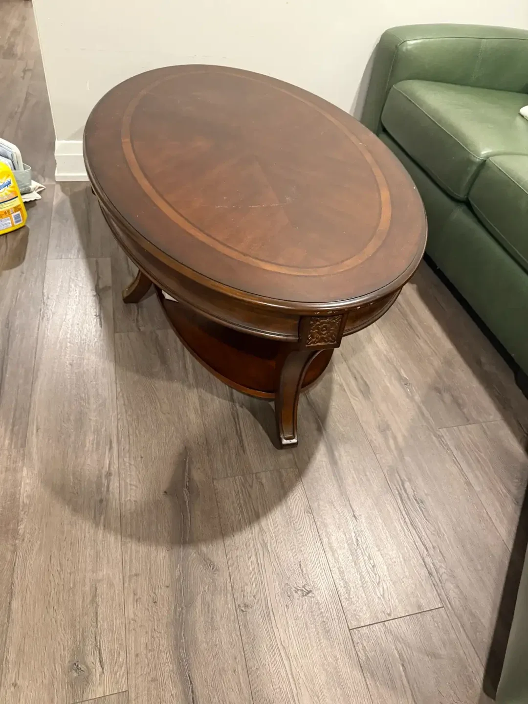 Oval Wooden Coffee Table