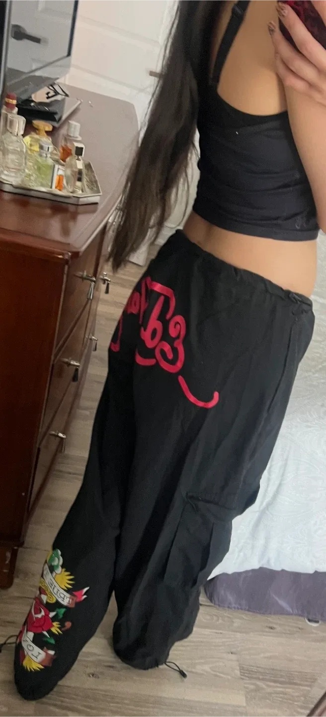 Ed Hardy Black Cargo Pants, Size S image indicator(8)