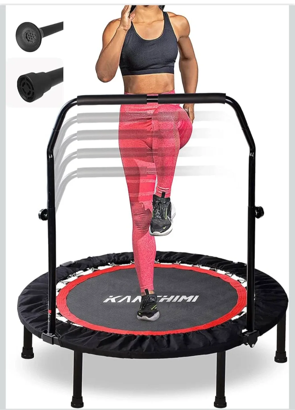 Kanchimi Fitness Trampoline with Adjustable Handle