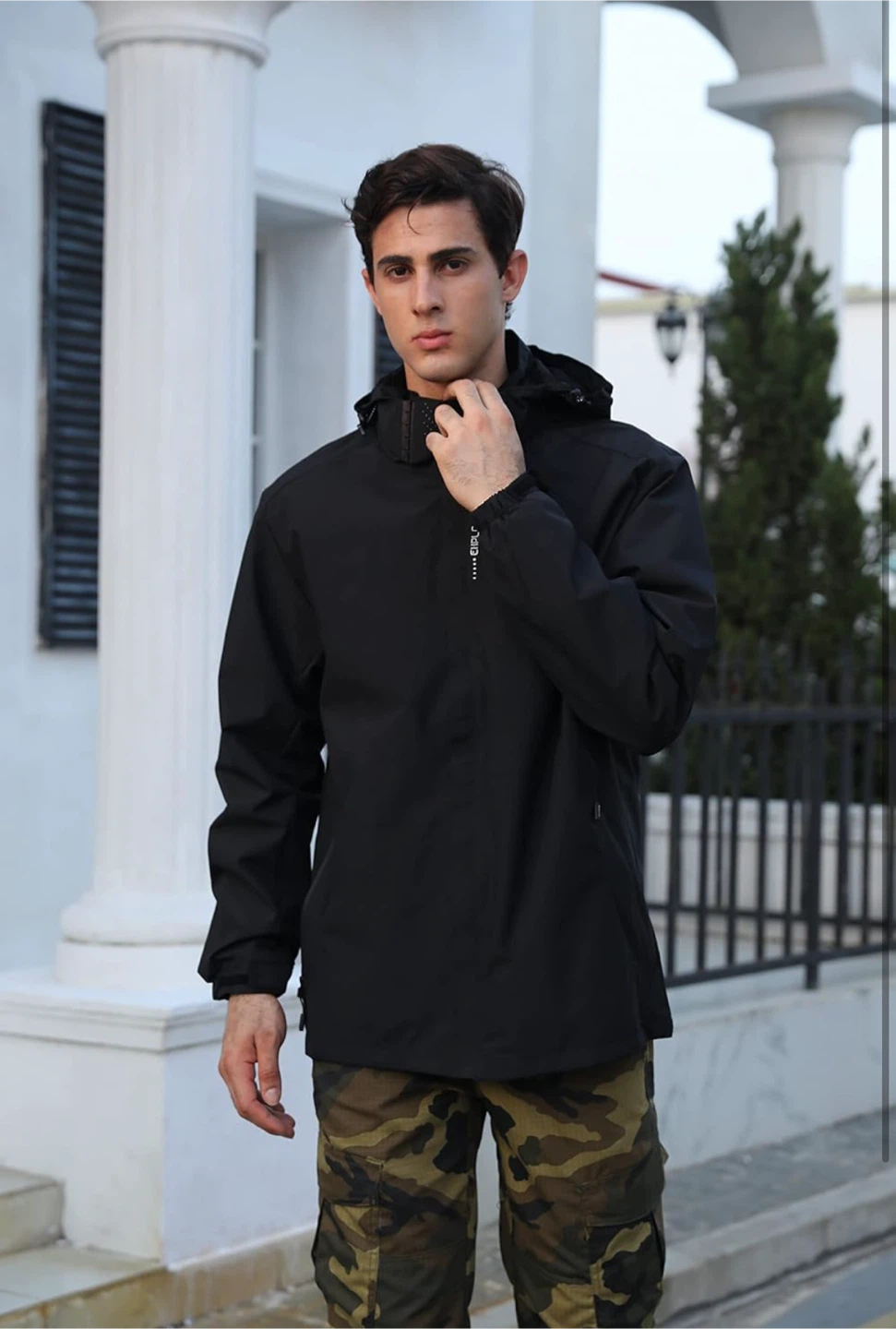 NEW! Black Explore Lightweight Waterproof Windbreaker Jacket - photo 3