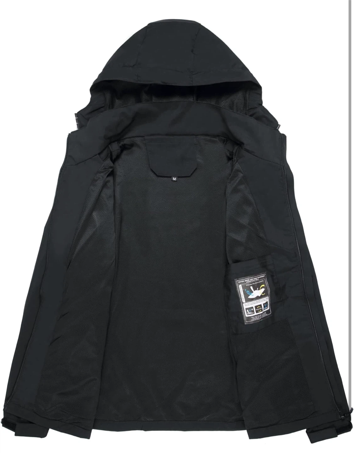NEW! Black Explore Lightweight Waterproof Windbreaker Jacket - photo 5
