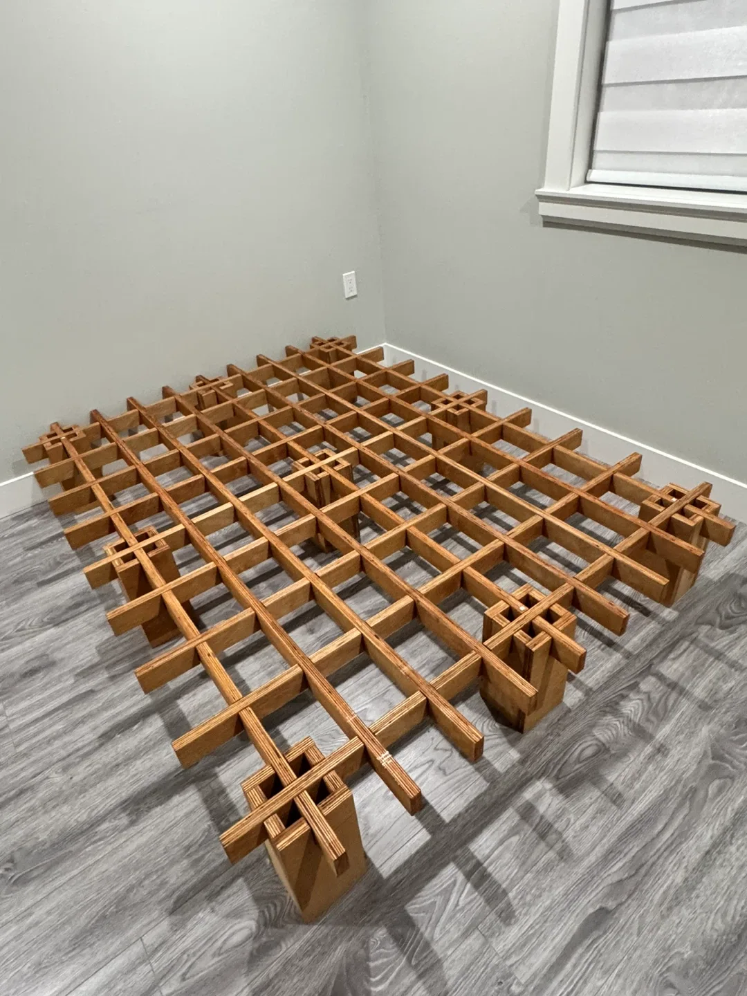 Quagga Tic Tac Toe Queen Bed Frame