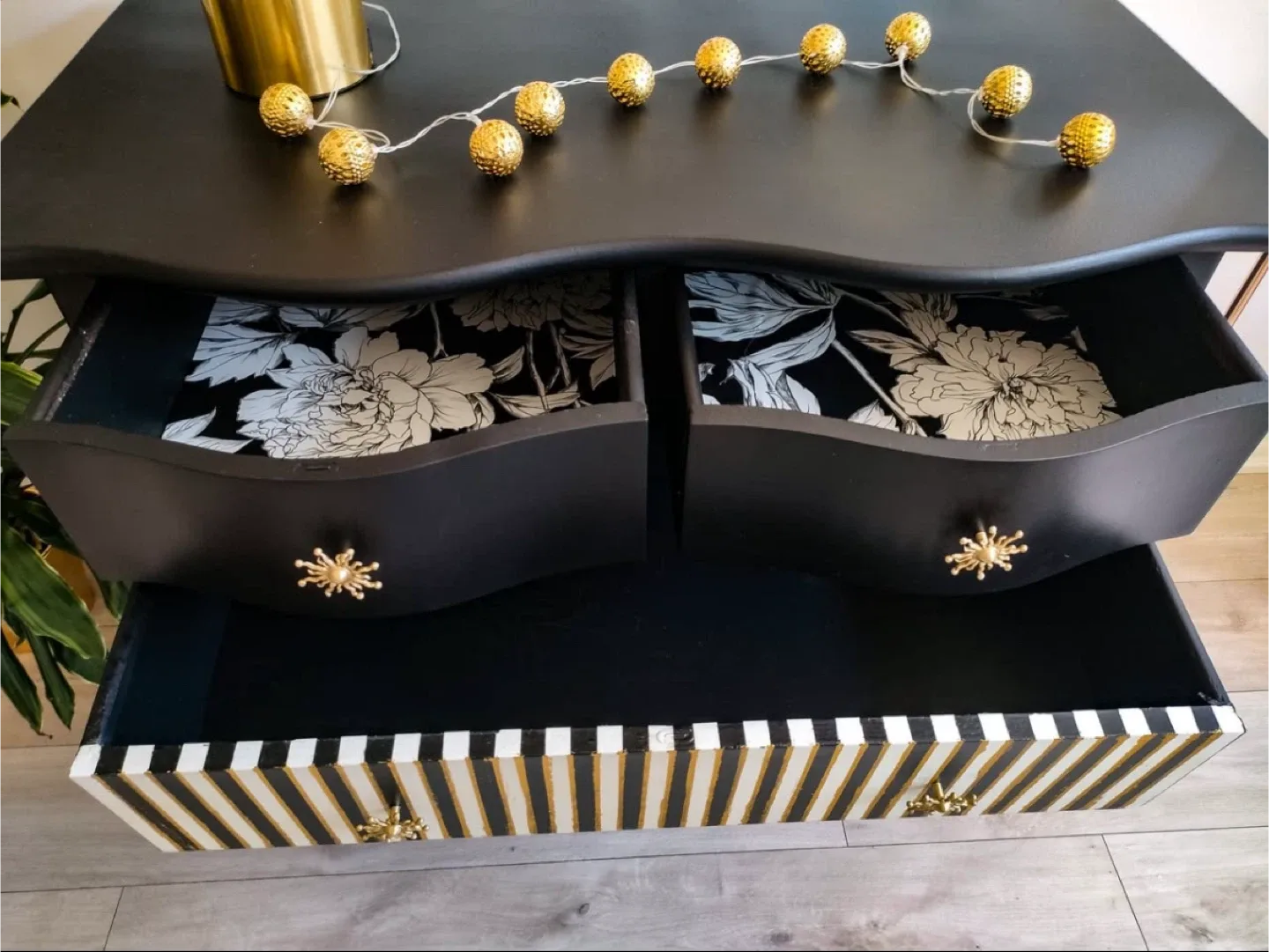 Black & Gold Accent Dresser image indicator(4)
