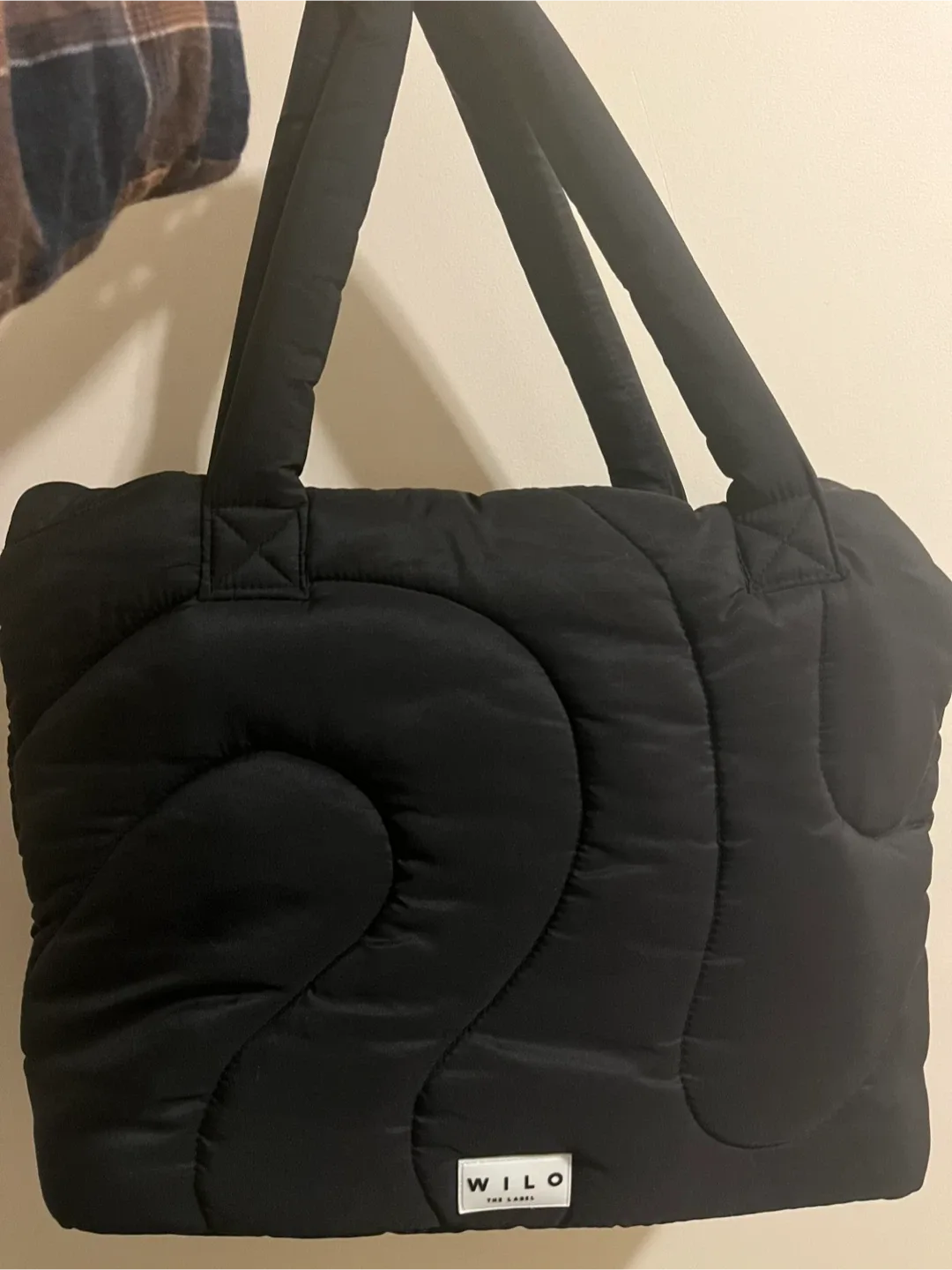Wilo The Label Black Puffer Tote Bag