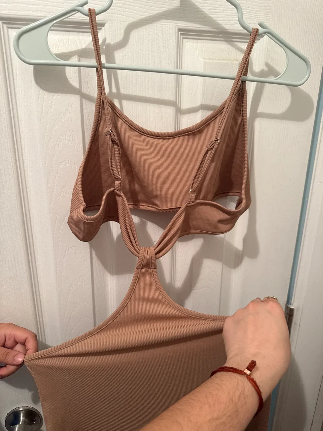 Tan Cutout Maxi Dress