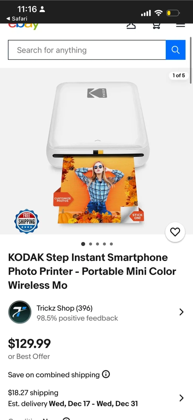 Kodak Step Instant Photo Printer