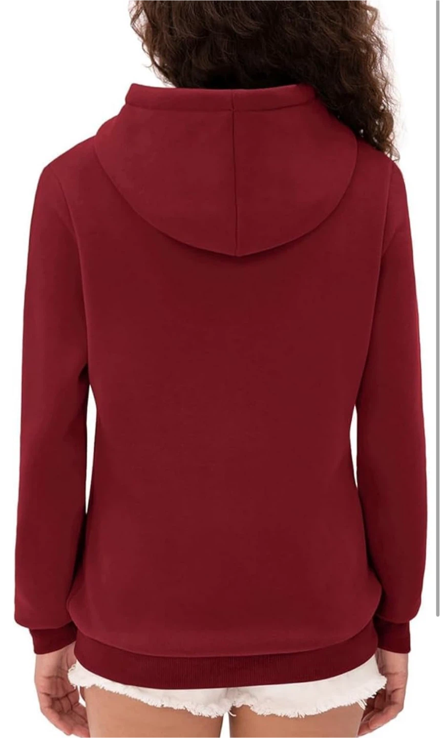 NEW! Burgundy Asymmetrical Zip Hoodie - photo 3