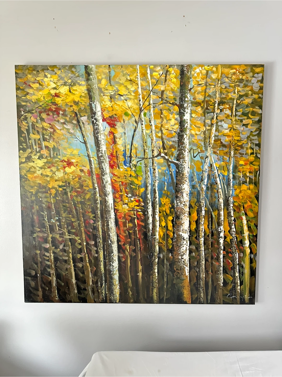Large Autumn Forest Painting from Urban Barn - photo 2
