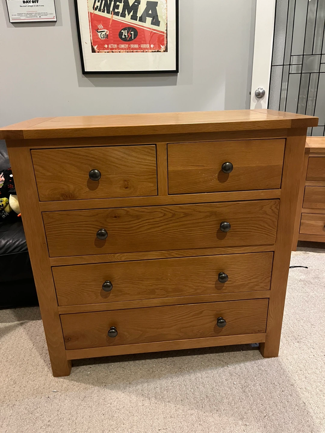 Oak Dresser and Nightstand Set - photo 2