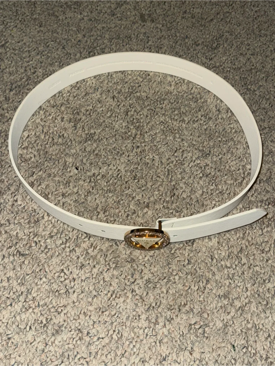 Guess White Belt with Rhinestone Buckle image indicator(2)