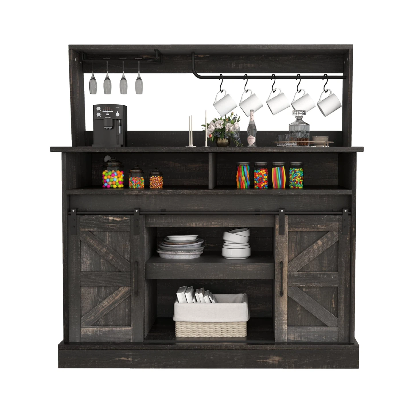 Trent Austin Design Penney Coffee Bar Cabinet - Dark Grey - photo 2