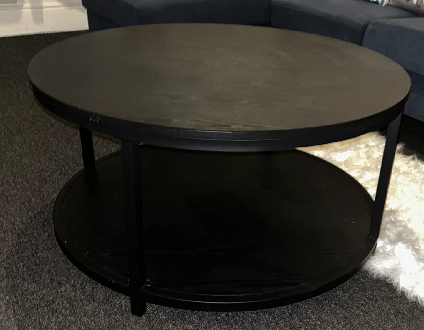 Black Round Coffee Table - photo 2