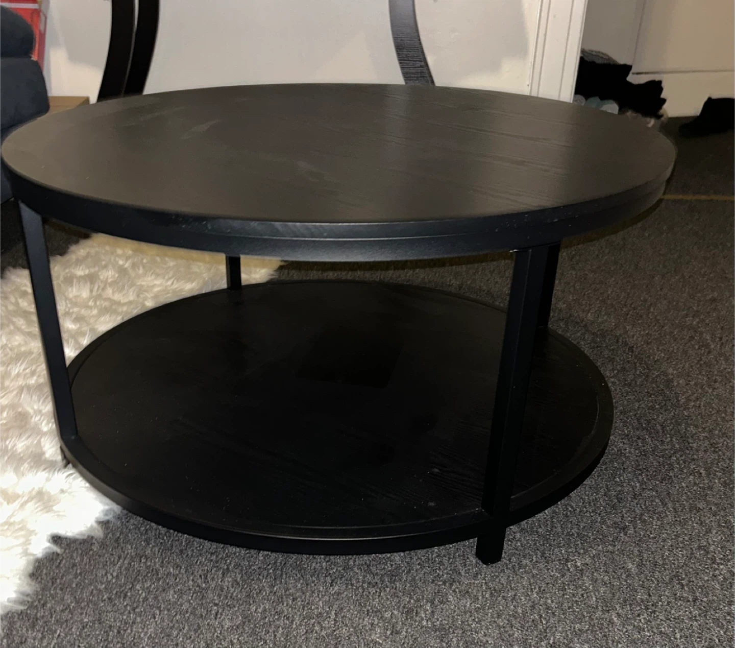 Black Round Coffee Table - photo 3