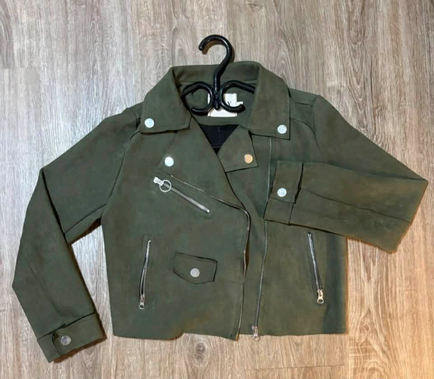 #Cleanout Olive Green Moto Jacket