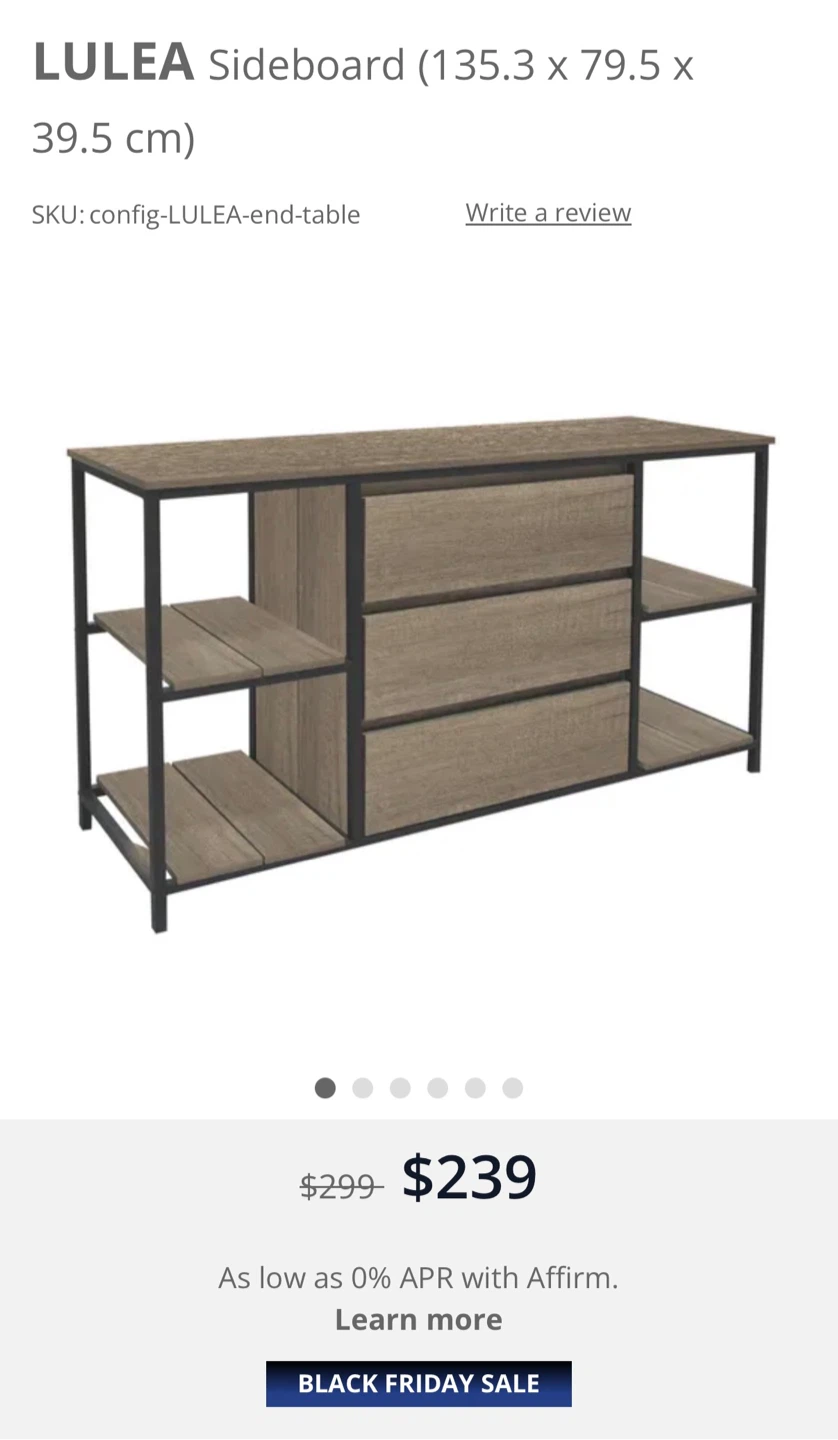 LULEA Sideboard (135.3 x 79.5 x 39.5 cm) - photo 5