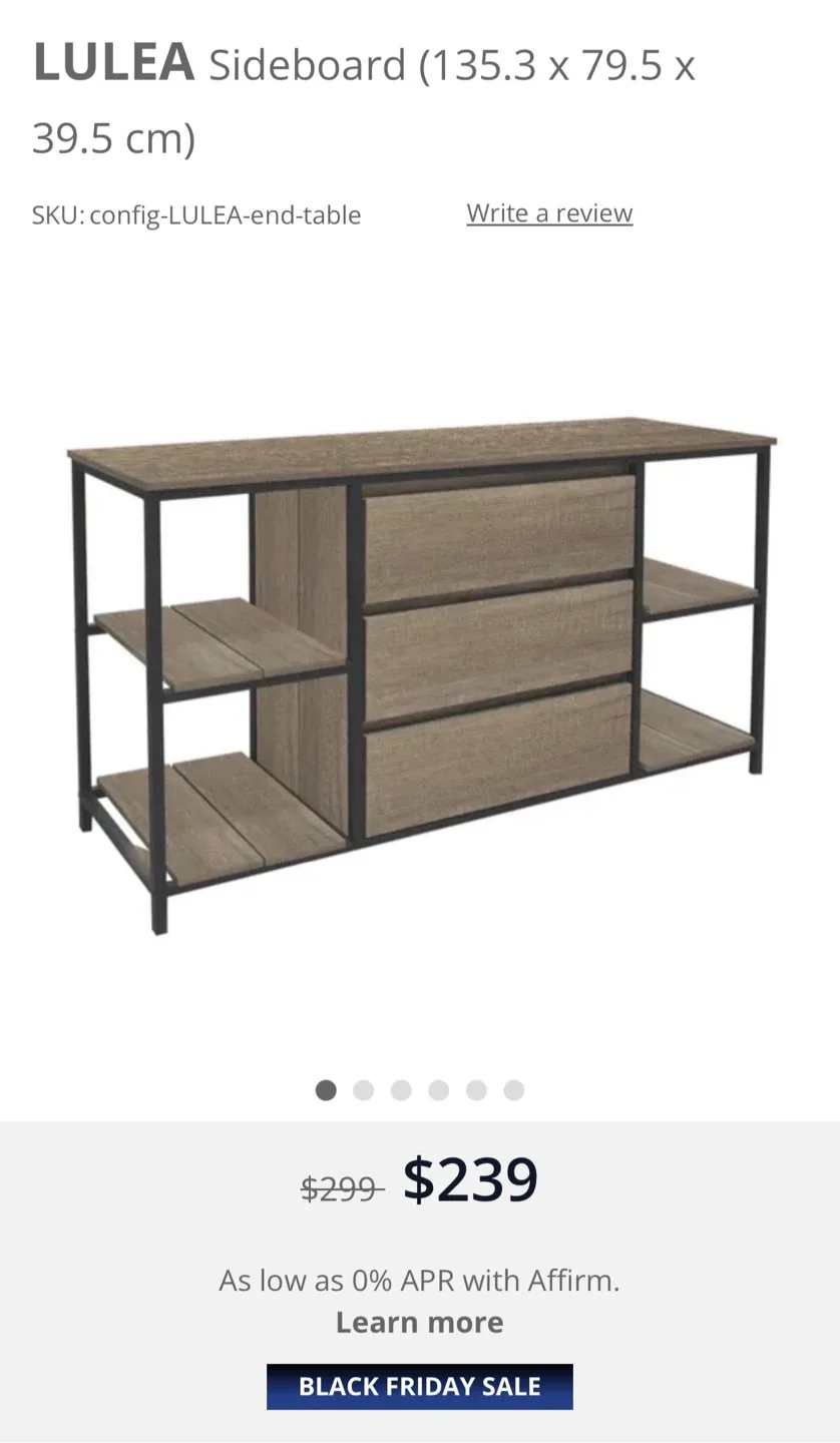 LULEA Sideboard (135.3 x 79.5 x 39.5 cm) image indicator(5)