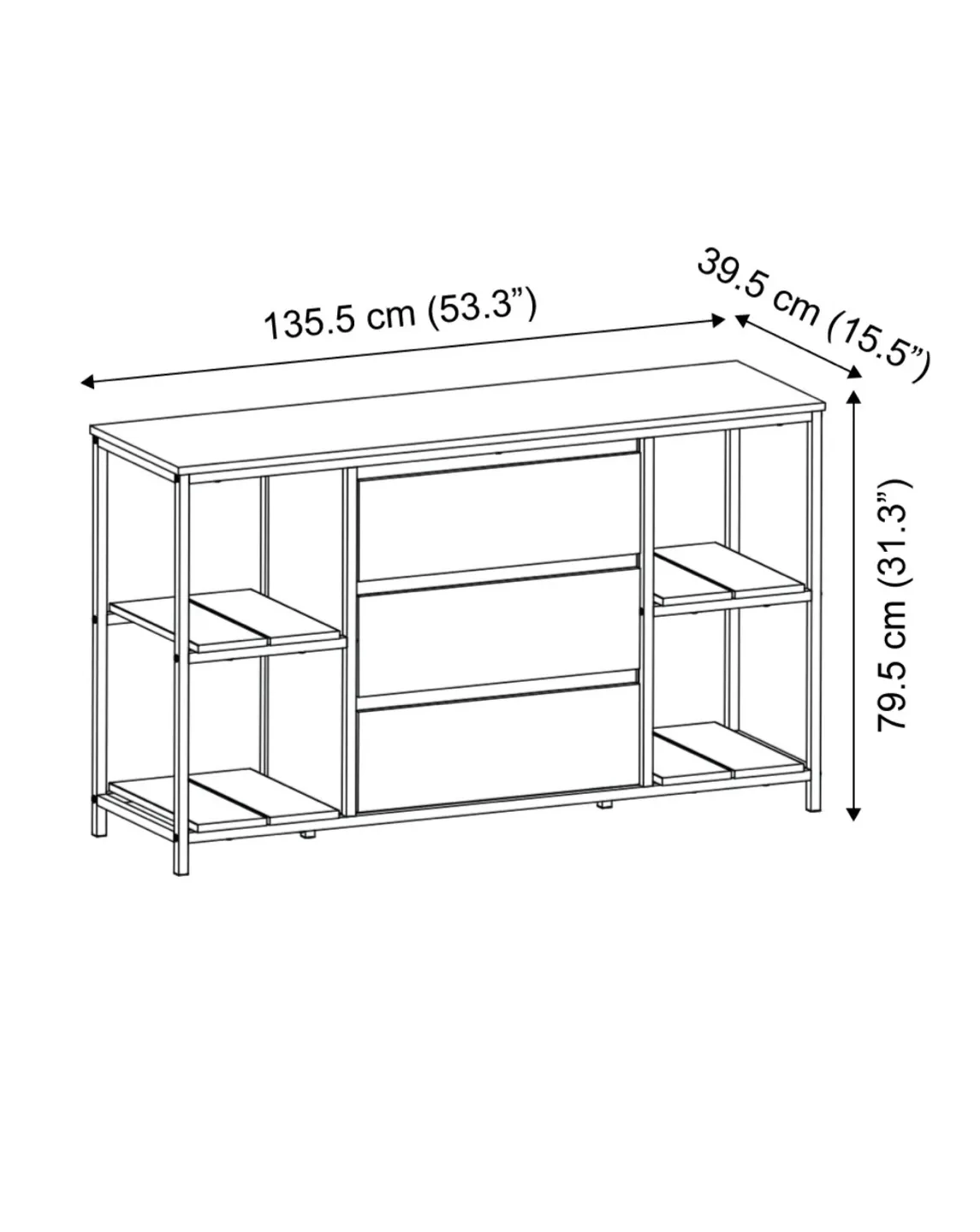 LULEA Sideboard (135.3 x 79.5 x 39.5 cm) image indicator(6)
