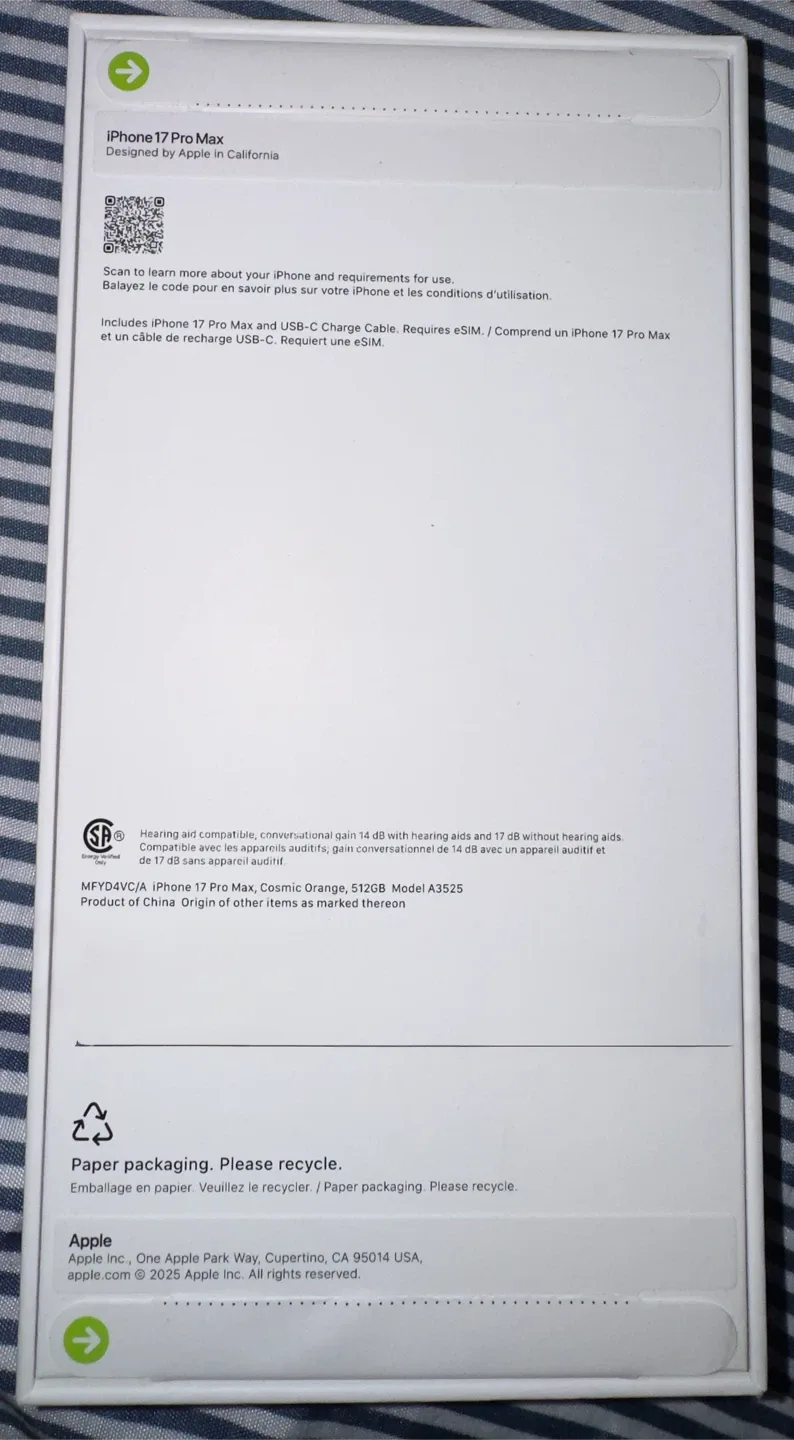 New iPhone 17 Pro Max Cosmic Orange 512GB image indicator(2)