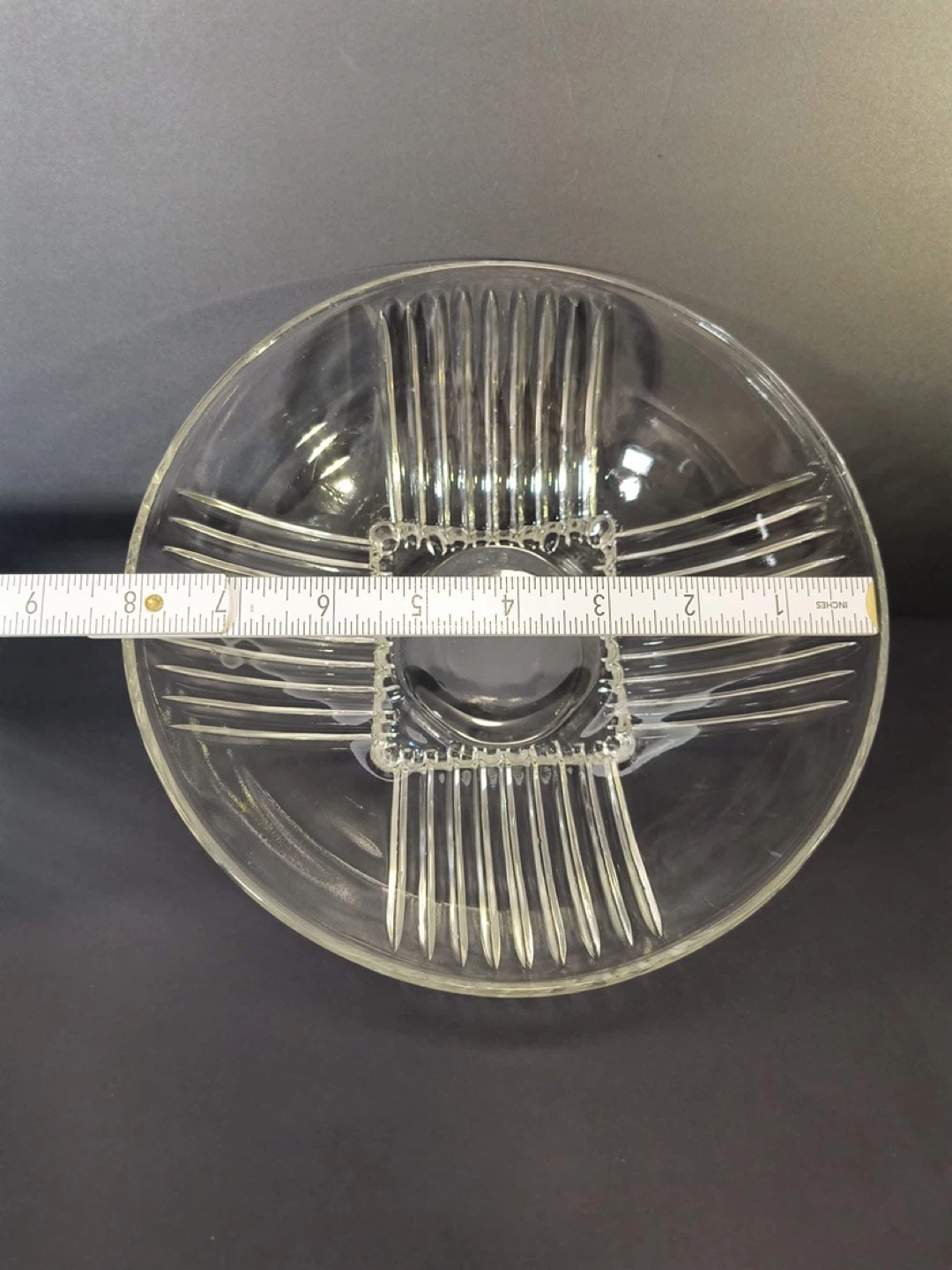 Divided Glass Serving Dish - 9 inch - photo 2