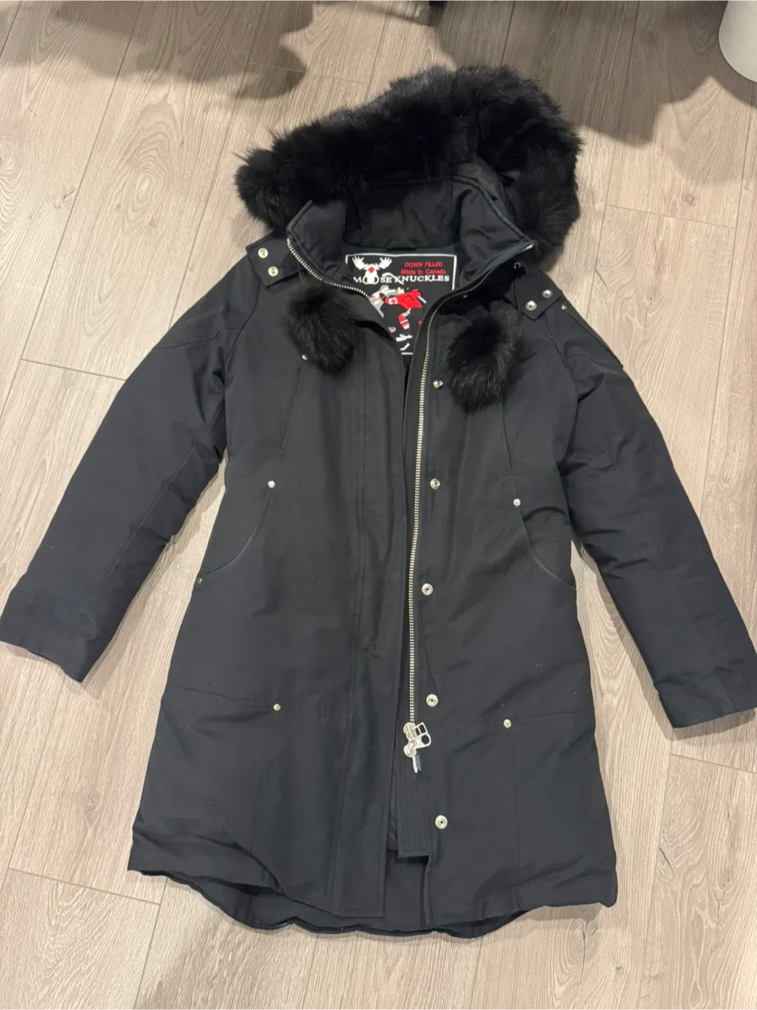 Moose Knuckles Black  Jacket for woman  - Size M