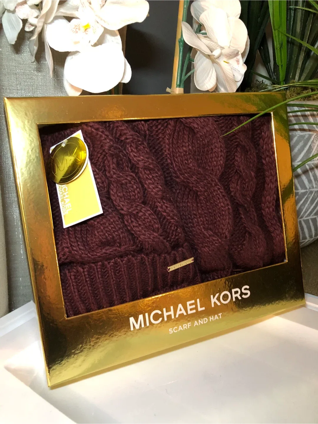 New Michael Kors Scarf and Hat Set image indicator(2)