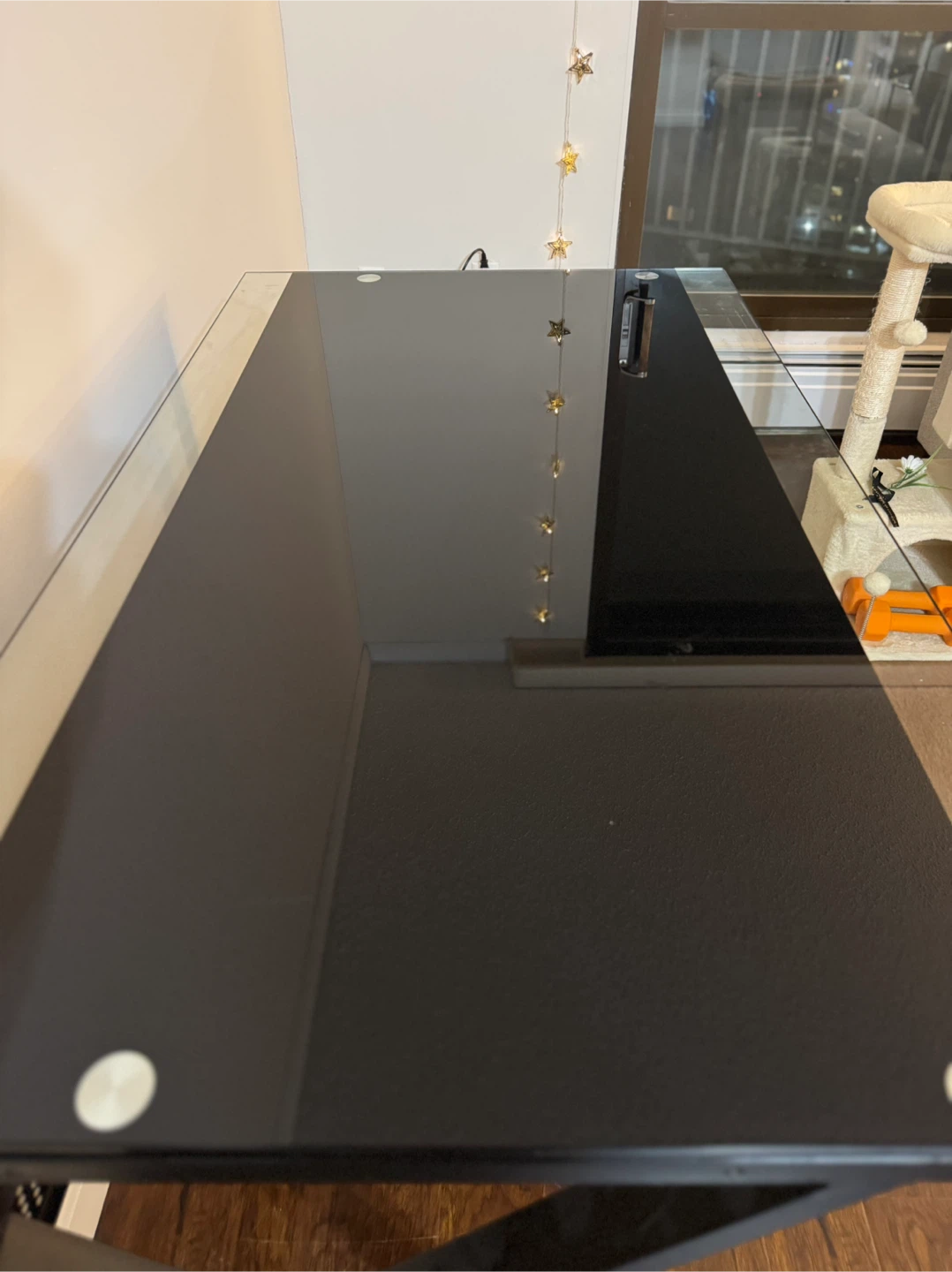 Black Glass Table/Desk - photo 2