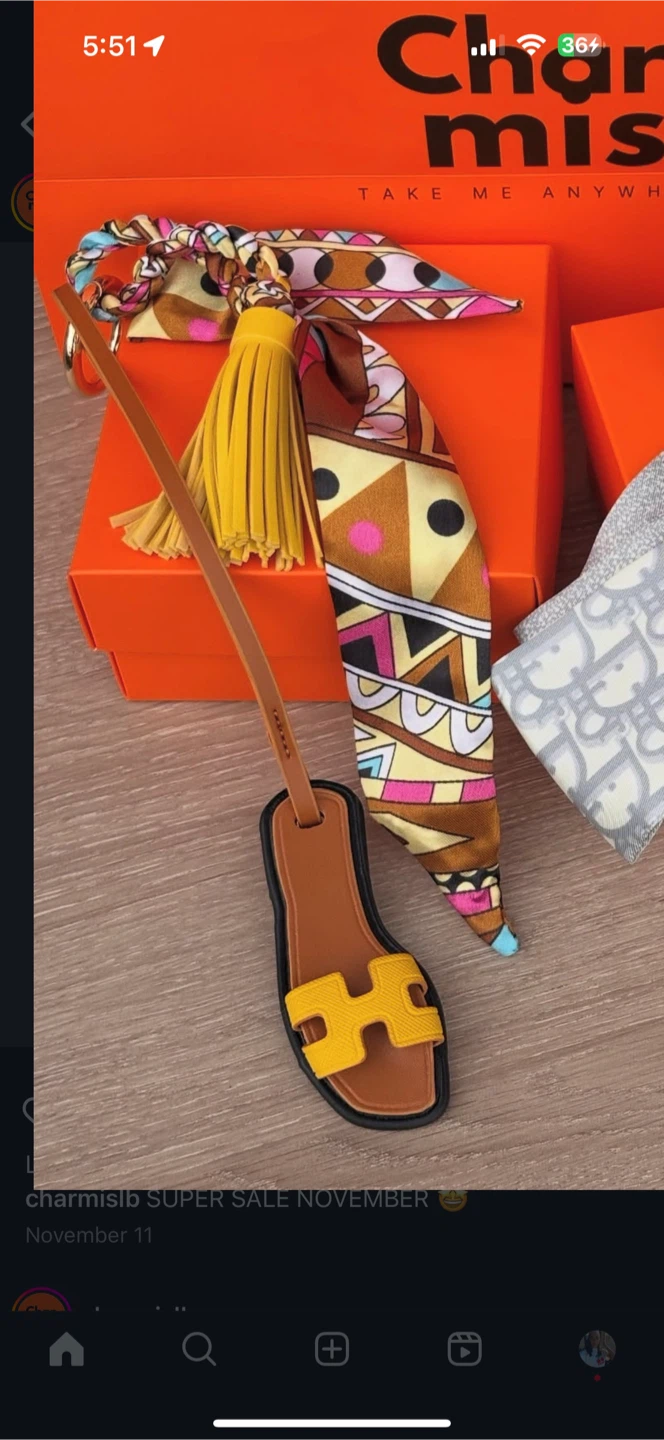 Fashion Inspired Bag Charm with Scarf (New No Box) - photo 2