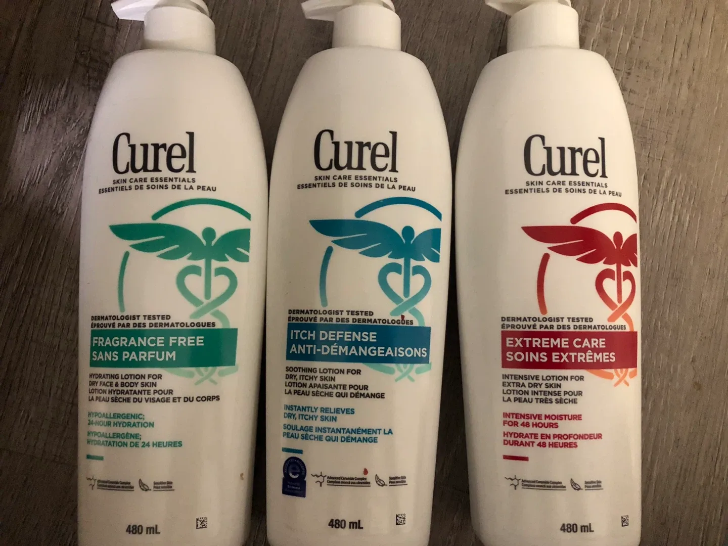 Curel Skin Care Essentials Lotions, 480 mL