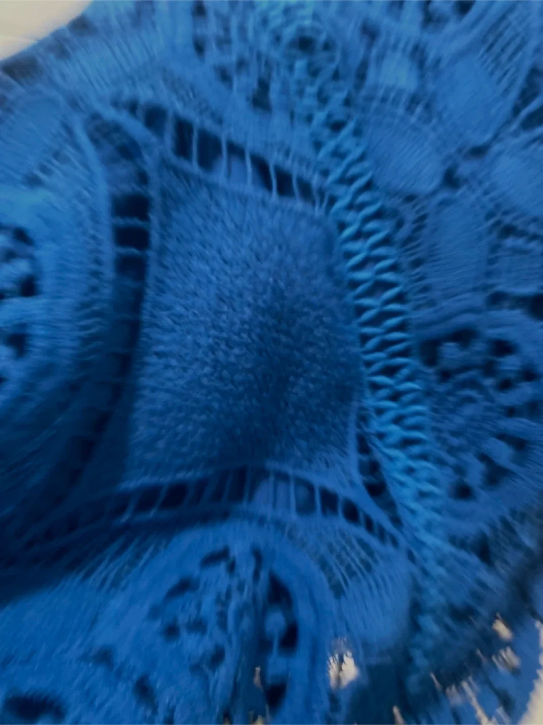 Gorgeous Blue Crotchet Lace Dress image indicator(2)