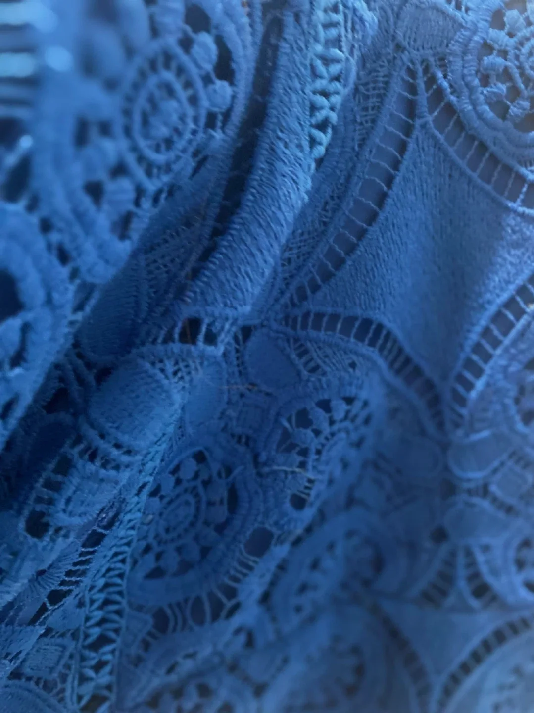 Gorgeous Blue Crotchet Lace Dress image indicator(3)